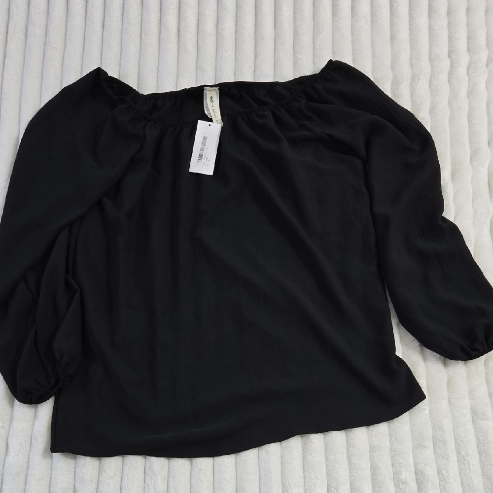 Vanilla Bay Black Off-Shoulder Blouse